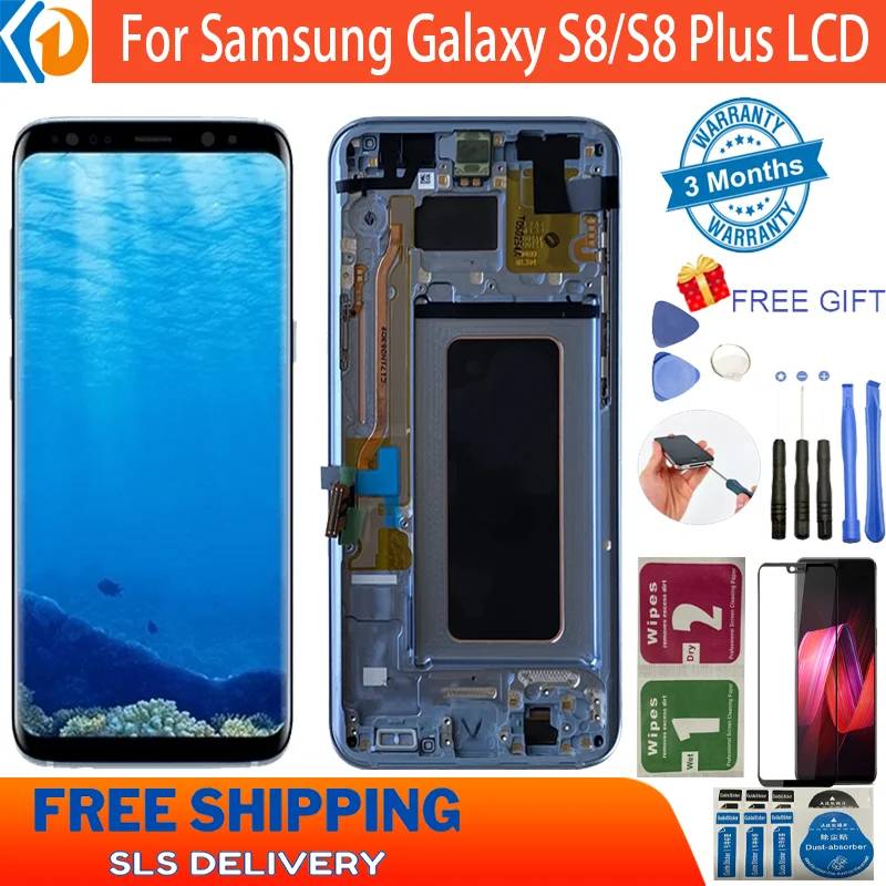 AMOLED Quality For Samsung S8 Plus G955 Lcd Display Digital Touch Screen withFrame