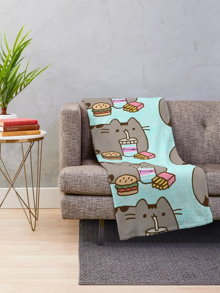 Pusheen Throw Blanket Decorative Sofa wednesday Tourist Blankets