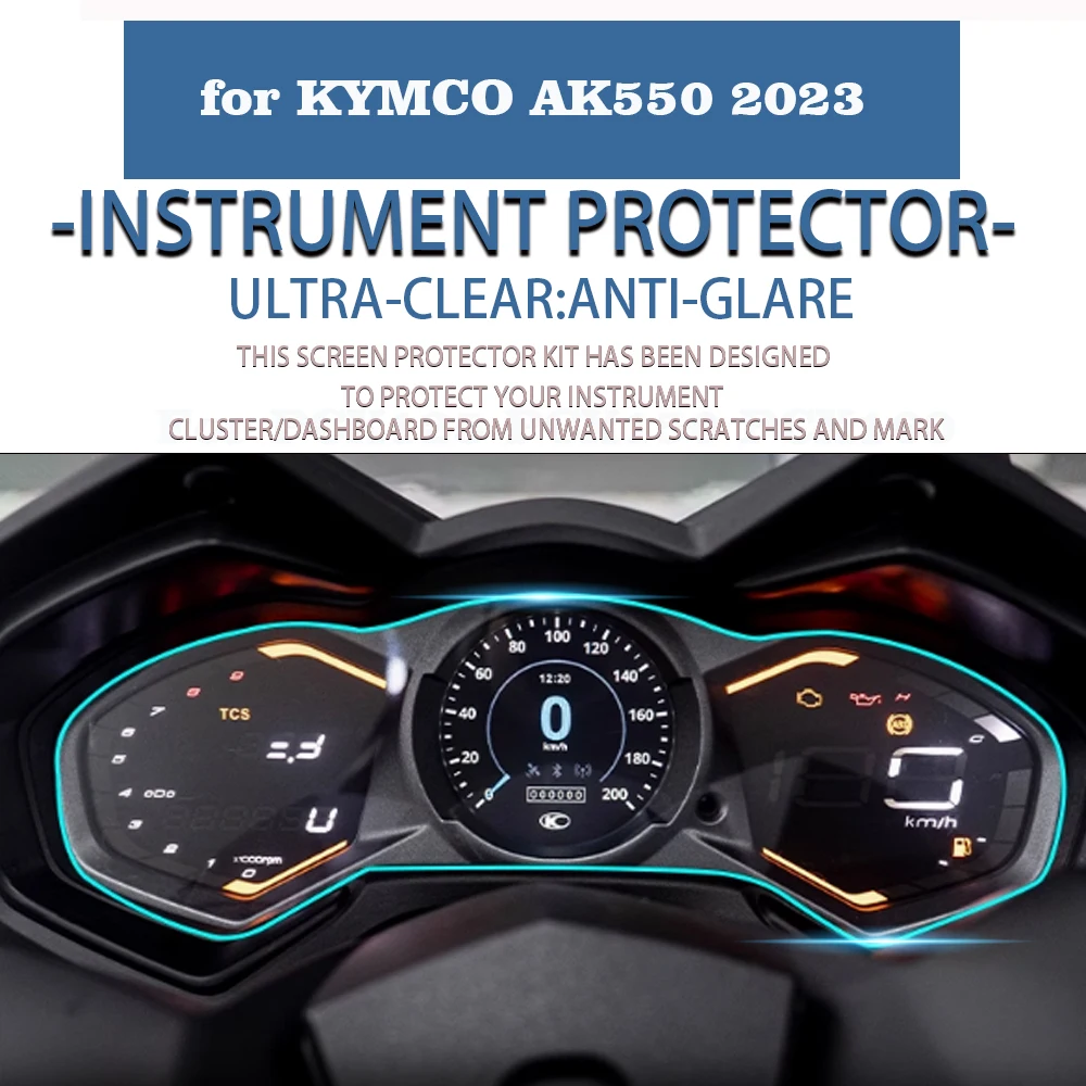 for KYMCO AK550 2023 Motorcycle Cluster Scratch Protection Film Screen Protector Dashboard Instrument