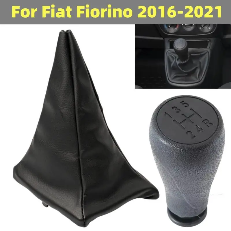 

For Fiat Fiorino 2016 - 2021 5 Speed Gear Shift Knob Stick Pen with Gaiter Boot Car Interior Accessories