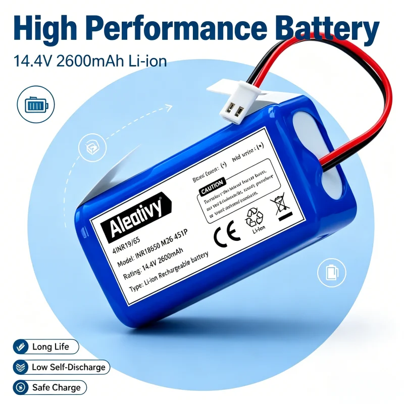 Replacement Battery RVBAT850 for Shark Ion R75 R85 RV850 S87 Robot Vacuum 14.8V 5200mah Lithium Ion Original Part Upgrade