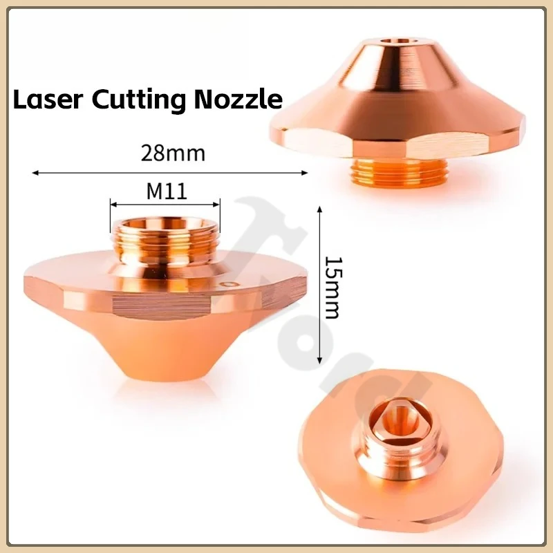 D28 M11 H15 Laser Cutting Nozzle Hexagonal High Speed Copper Nozzle Lace Bevel SC SE DC For Fiber Cutter Machine