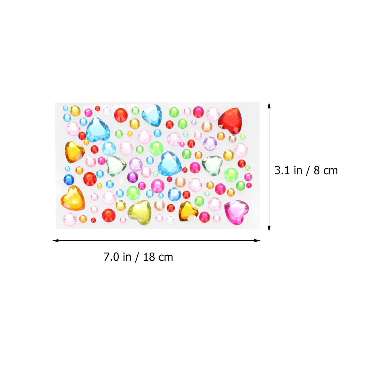 

5 Sheets Crystal Rhinestone Stickers Acrylic Diamond Beads Set for Phone Craft DIY Multi-Shape Colorful Stickers