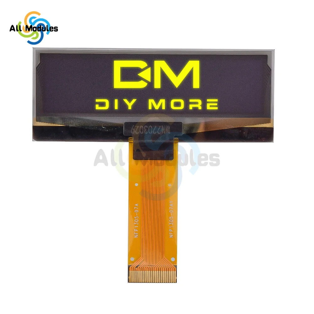 Imagem -05 - Polegada 24 Pinos Oled Display 12832 Tela Lcd Ssd1305 Drive ic 128*32 Spi Interface Branco Verde Amarelo Azul 2.23