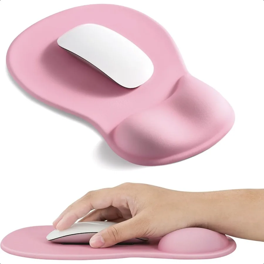 

Ergonomic Mouse Pad with Gel Wrist Rest port Middle Concave Design Relieve Wrist Pain Mousepad NonSlip Base for Laptop Computer