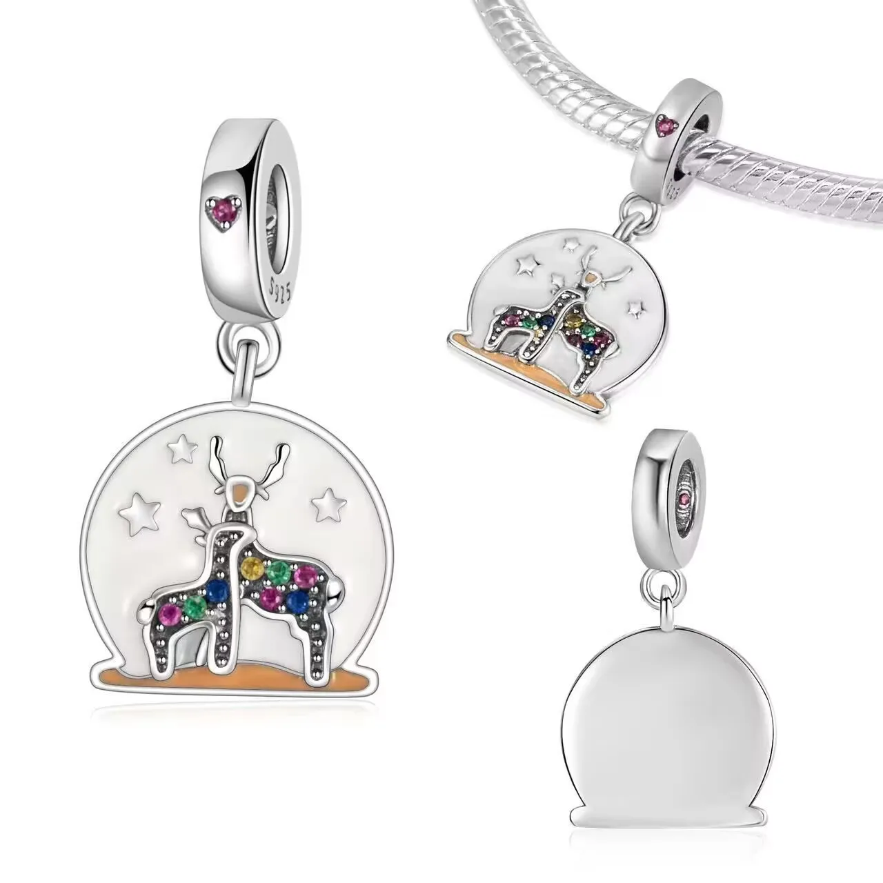 جديد 925 فضة Miniso ديزني عيد الميلاد هالوين سانتا كلوز سحر of ley 925 سلسلة مطرز صالح الأصلي سوار DIY بها بنفسك