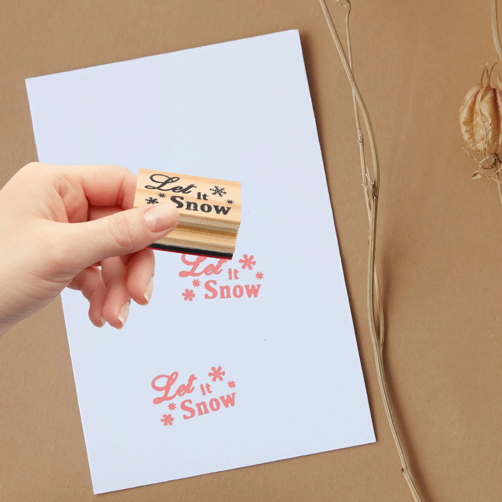 2 قطعة عيد الميلاد الثلوج الختام الخشب آمنة دائم عيد الميلاد نمط الختم لقضاء عطلة صياغة الإبداعية سجل القصاصات الختام #6