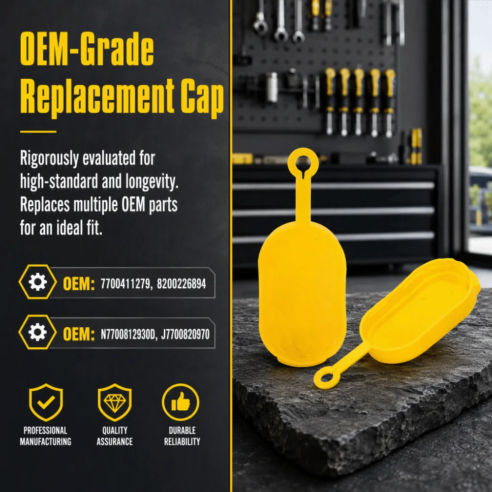 Yellow Windshield Washer Bottle Cap ABS Washer Reservoir Cap for OPEL Vivaro A / Clio 2 (II)