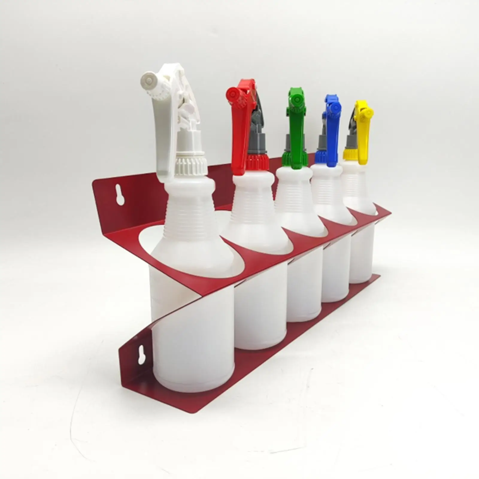 Wall Mount Spray Bottle Storage Rack Iron Holder Heavy Duty Organizer for Garage Workshop