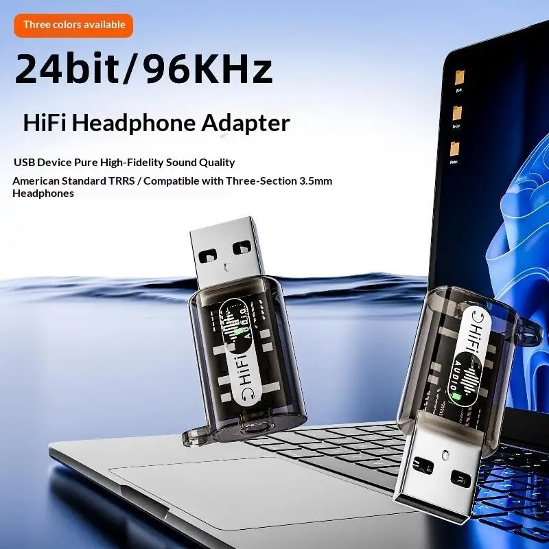 USB A To 35mm TRRS Audio Adapter Universal 2 In 1 Headphone Mic Converter External Sound Card For Laptop PC Headset Speaker