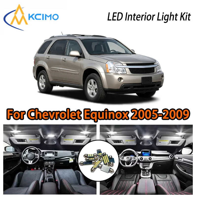 LED Kit For Chevrolet Equinox 2005-2009 Interior Lights, Super Bright Easy Install Atmosphere Lamp