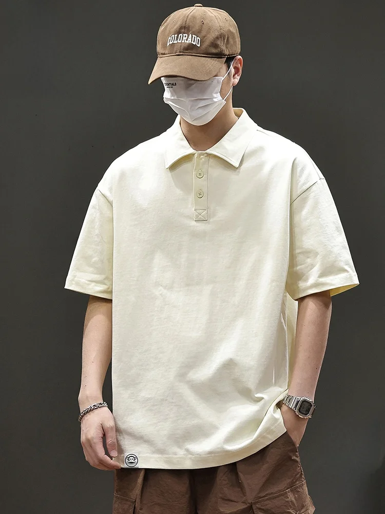 

Heavyweight Pure Cotton irt Men Summer American Trendy Loose Casual ort Sve T-irt Youth ular Dail...