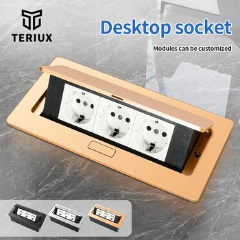 USB 팝업 테이블 마운트 소켓, EU 프랑스 영국 미국 데스크탑 전원 콘센트, 범용 도매
