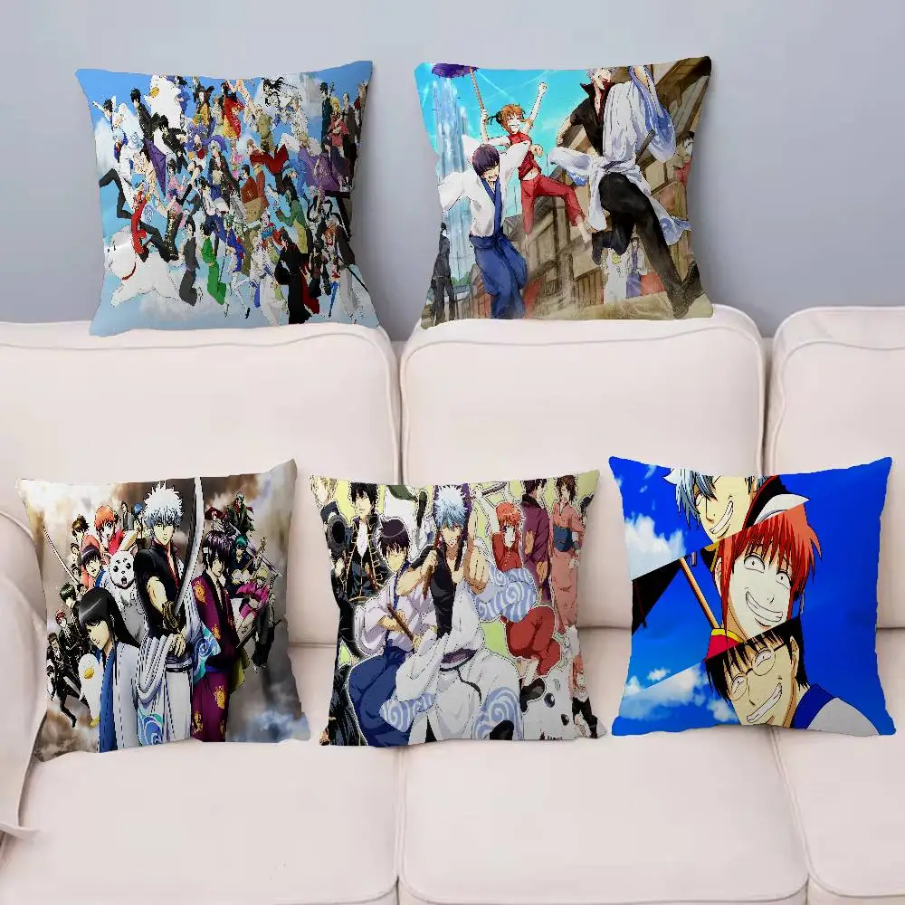 GINTAMA Anime Pillow Gift Home Office Decoration Bedroom Sofa Car Cushion Cover case 45x45