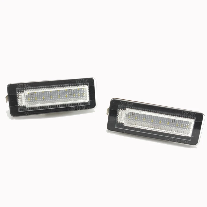 New2pcs Car LED License Plate Tag Lamp For Benz Smart Fortwo Coupe Convertible 450 451 W450 W453 LED License Plate Light