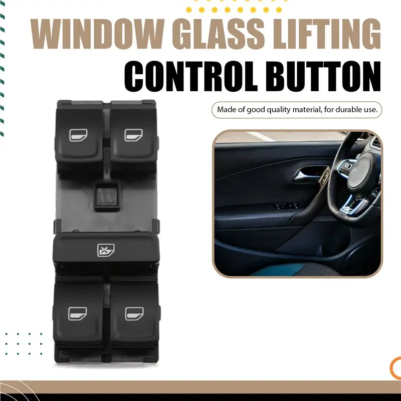 NEW HOT In Stock-6C0959857 Car Power Window Switch Window Glass Lift Control Button For VW Polo 2014-2018 LHD