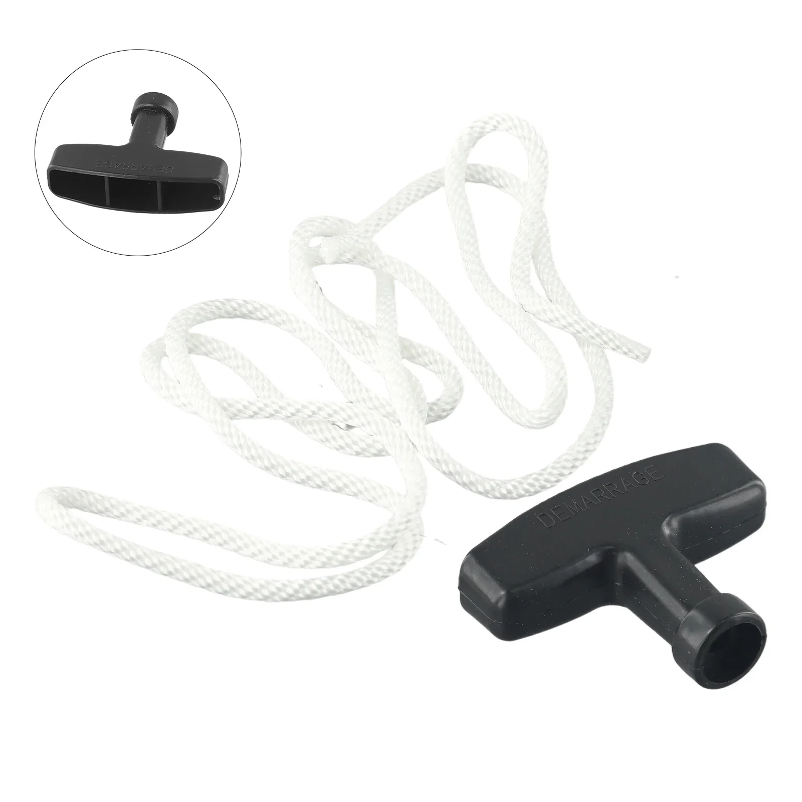 98cmer Cord Line Rope With Pull Handle For Petrol Lawnmowers Plastic& Polyester Garden Accessories Power Tools