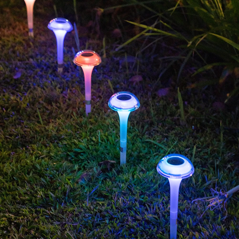 

2Pcs Solar Mushroom Lawn Light Outdoor Garden Landscape Lamp Solar Powered Ground Inserted LED Yard Light Mushroom Shape Lamp