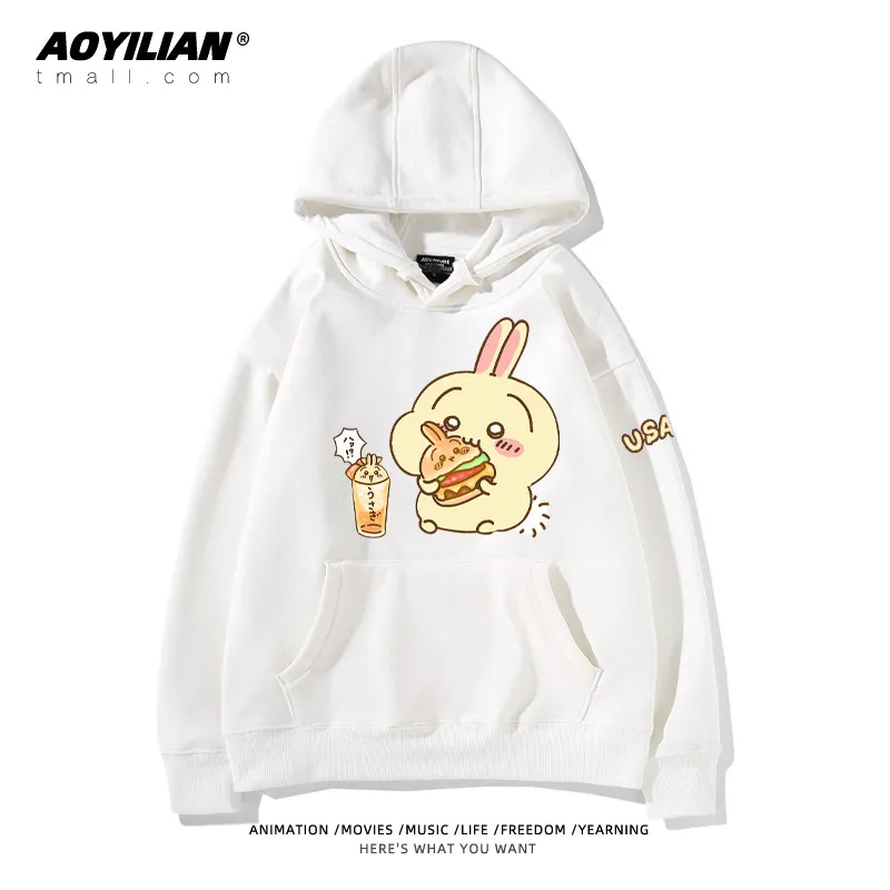 2026 Chiikawa Kiikawa Usachi Little Eight Maimen Co Branded Hoodie Clothes Long Sleeve Versatile Couple Men and Women