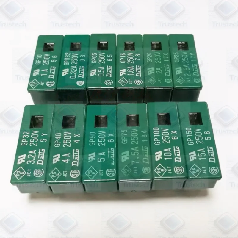 Original 5 pieces FUSE-GP20 2.0A GP150/100/GP75/50/40/32/25/16/10/05 250V