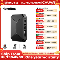 CHUWI Herobox Mini PC Intel 12th Gen N100 Quad Core 8GB RAM 256G SSD WiFi 6 BT5.2 Gigabit Ethernet VESA Up to 2TB SSD Windows 11