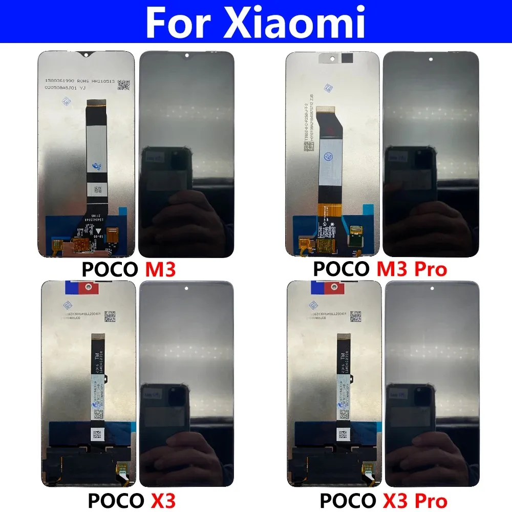 New LCD Display Touch Screen Replacement Digitizer Assembly For Xiaomi Redmi Note 7 8 9 9S 10 5G 9T / Poco M3 X3 Pro
