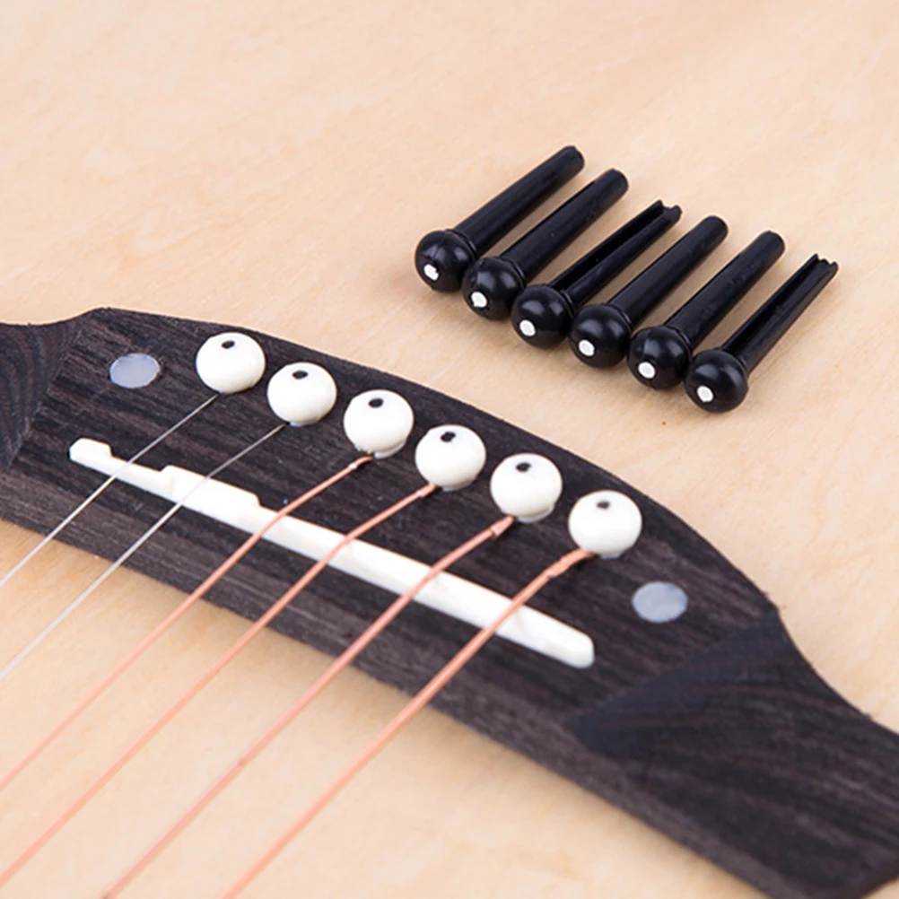 

100pcs Guitar Bridge Pins Durable Acoustic Guitar Pegs Replacement Puller Extractor String Studs Portable Easy Use For All