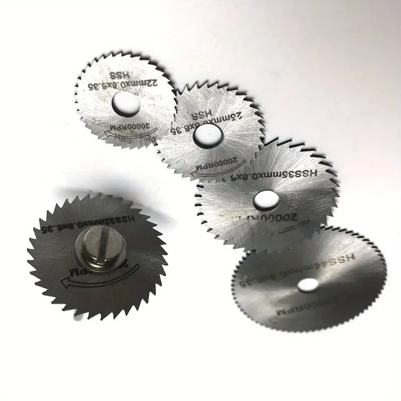 6 pezzi di lama per sega circolare in acciaio ad alta velocità disco da taglio HSS accessori per utensili di perforazione rotanti per legno, plastica e alluminio
