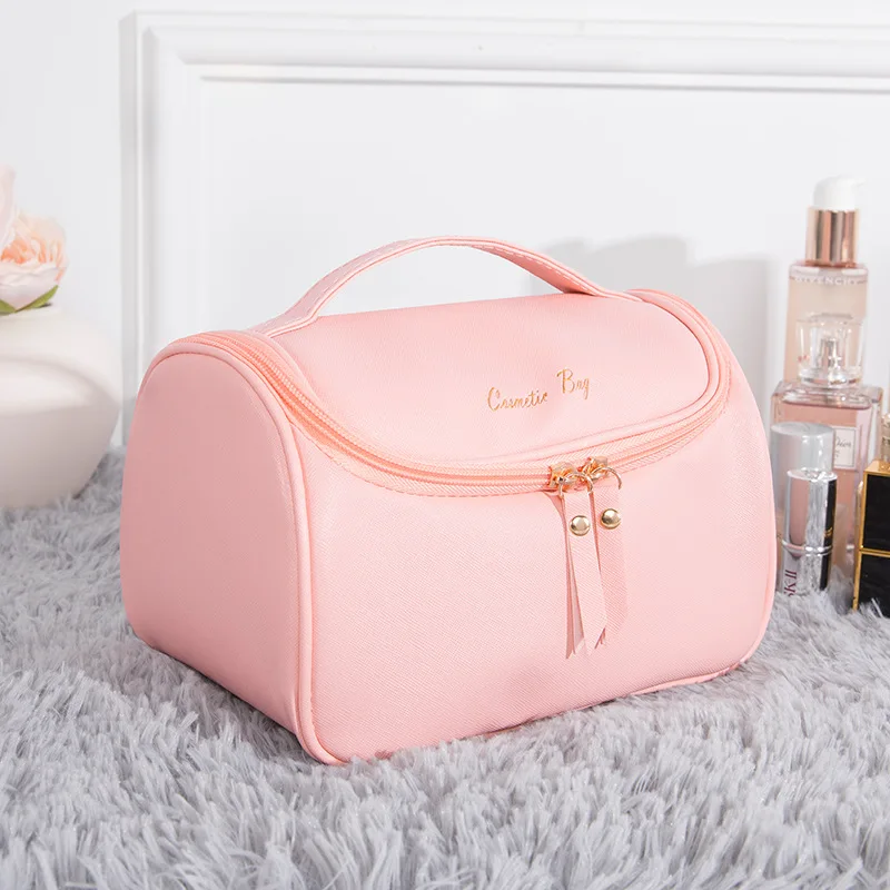 Borsa da trucco portatile impermeabile da viaggio per donna articoli da toeletta ad alta capacità custodia per cosmetici custodia per cosmetici con