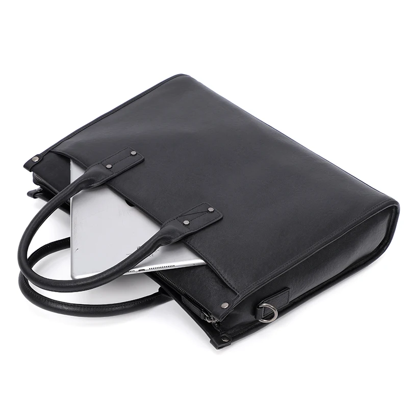 Business Men Handbag Document Office Work Bag Genuine Leather Male Bag For A4 Files Man Briefcase Laptop Bags Shoulder Bag Totes