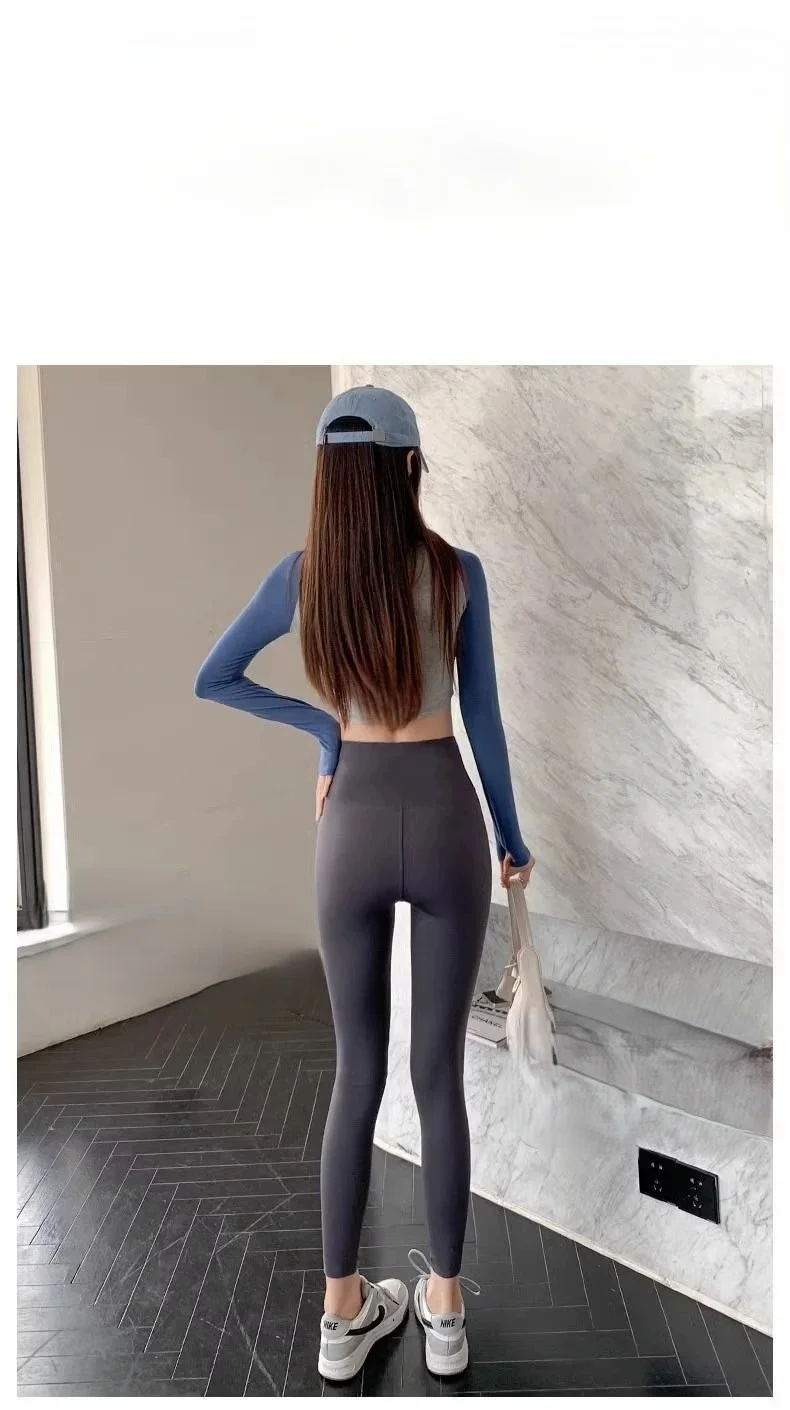 Yoga Pants High Waist Women Colour Fall Winter V Waisted Invisible Tightening Calf Length Lounge Bell Bottomed Commuter Style GF