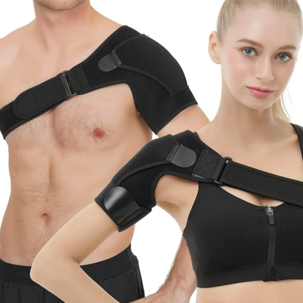 

Men Women Adjustable Shoulder Brace with Pressure Pad Shoulder Stability Orthosis Support Brace Shoulder Protect Sleeve Strap