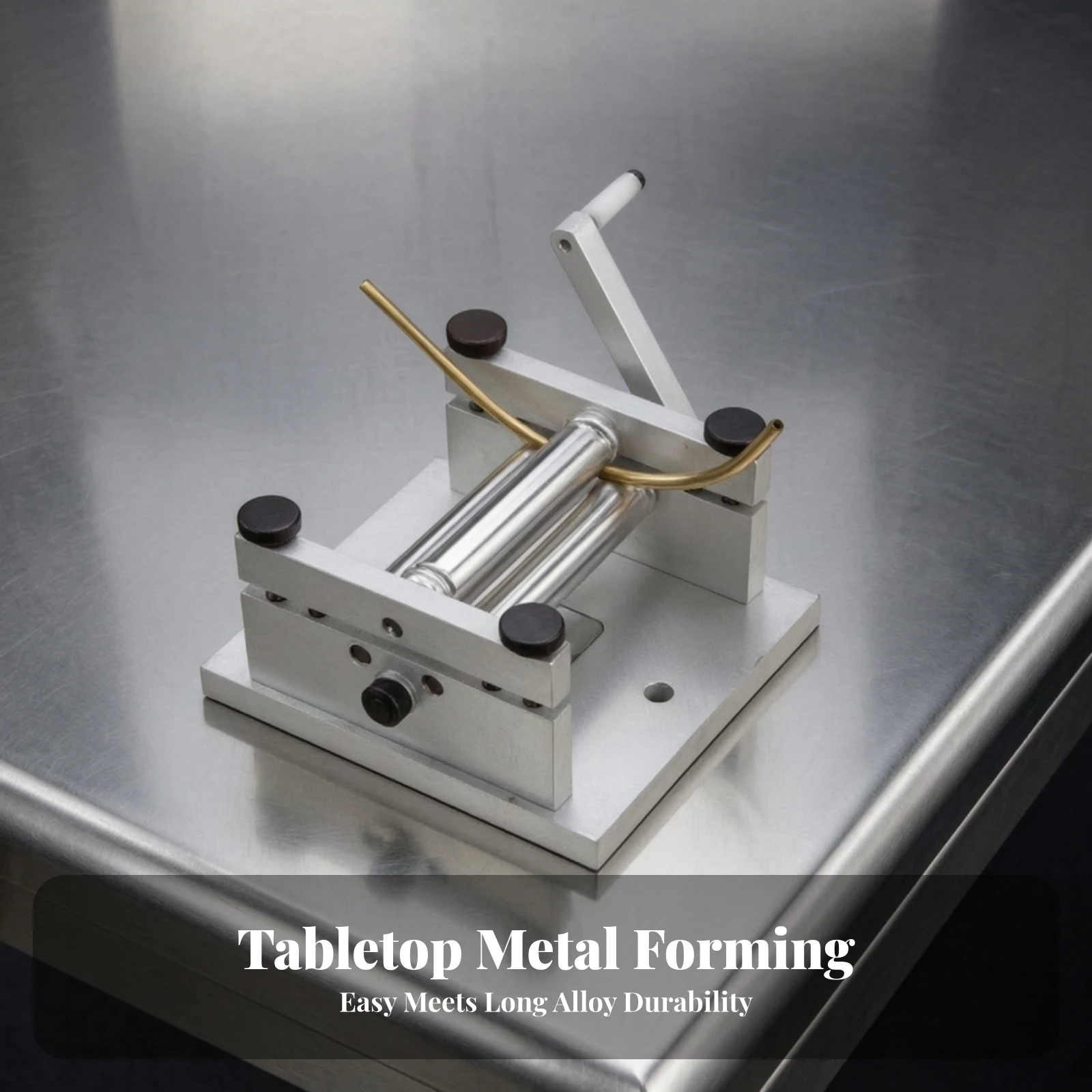 DIY Model Metal Roller with Crank Easy to Use Hand-Operated Sheet Metal Roller Metalworking Tool Long-Lasting Wear-Resistant