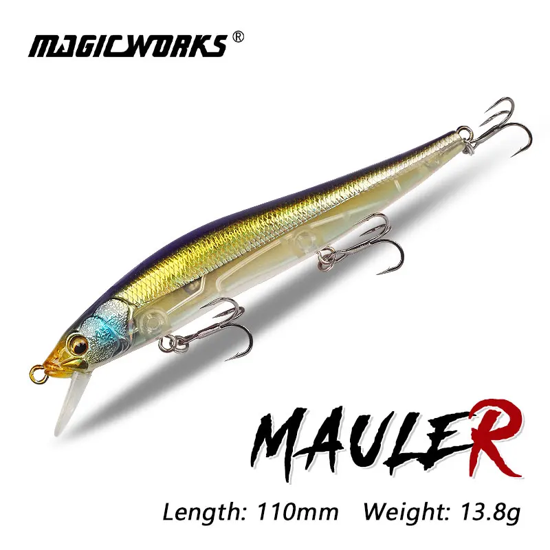 

MAGIC WORKS 110mm 13.8g Fishing Lures Minnow Wobbler Bass Supplies New Suspending Jerkbait Perch Hard Baits Lure Artificial Bait