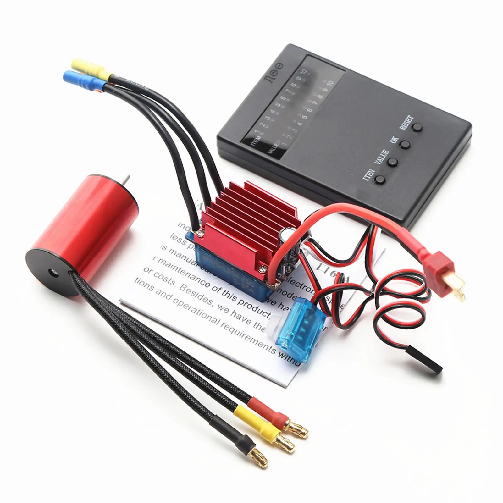 

2440 Brushless Motor 35A ESC Programming Card Set for 1:14 Scale RC Car