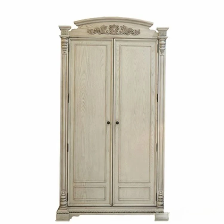 

Solid wood wardrobe furniture oak retro carving