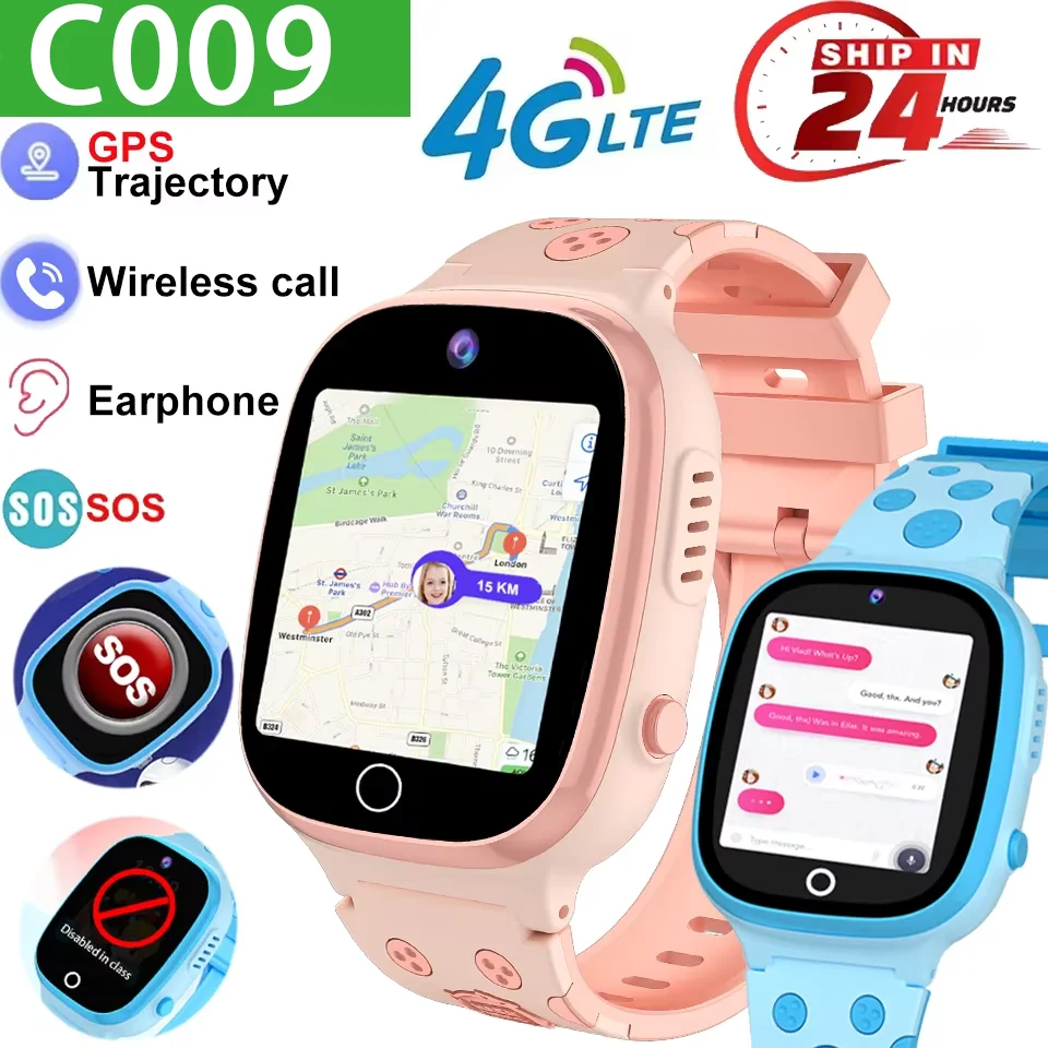 

New 4G SmartWatch Kids GPS WIFI Video Call SOS IP67 Waterproof Child Smartwatch Camera Monitor Tracker Location Phone Watch Gift