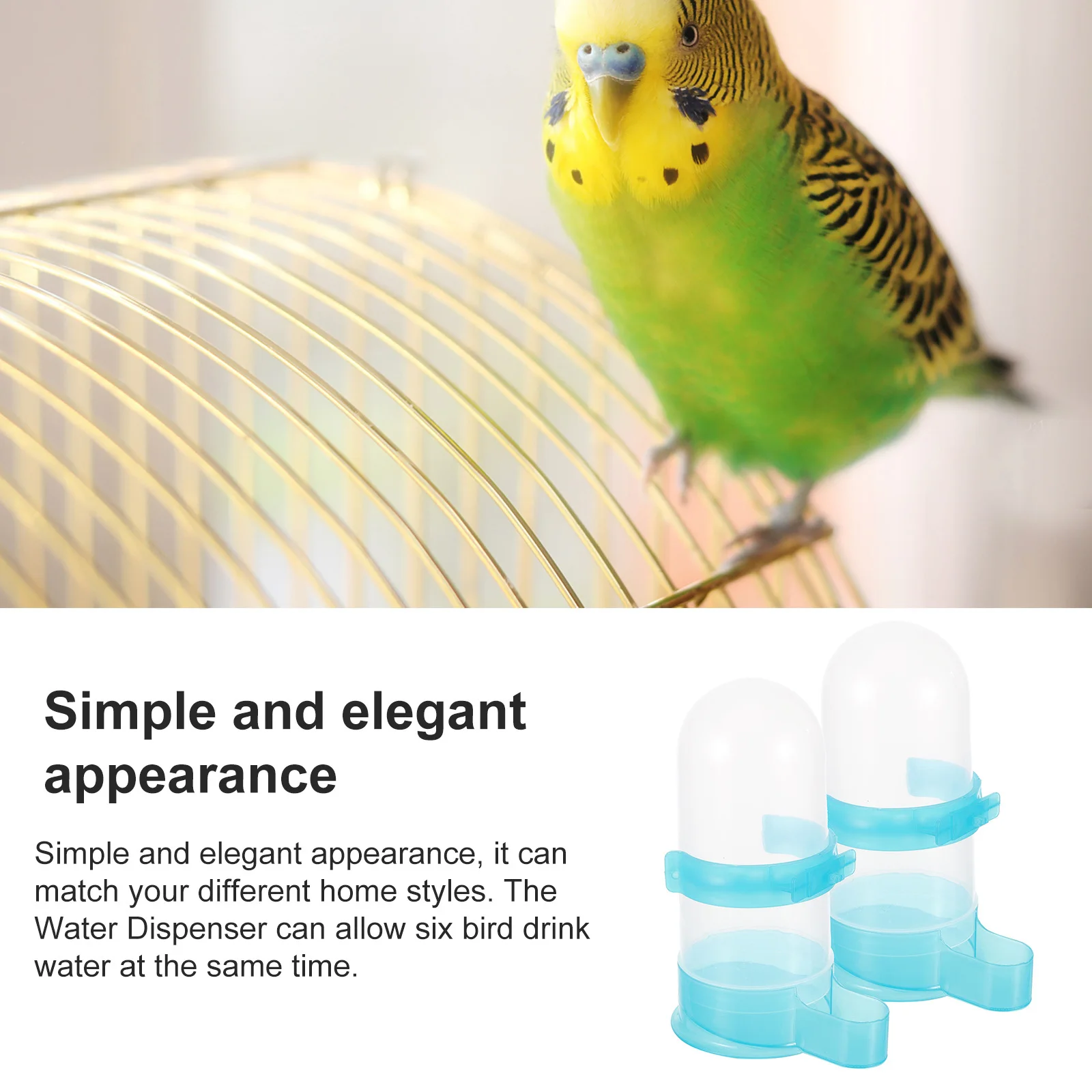 

2Pcs Automatic Bird Waterer Large Capacity Pigeon Feeder Dove Feeder Parrot Cage Water Feeding Device Bird Cage Water Dispenser