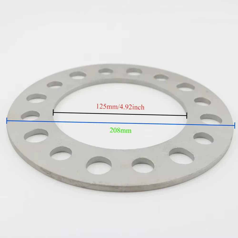 2pcs 6mm Universal Wheel Spacers PCD 8x6.5'' 8x160/8x170mm Center Bore 125mm Outer Diameter 208mm