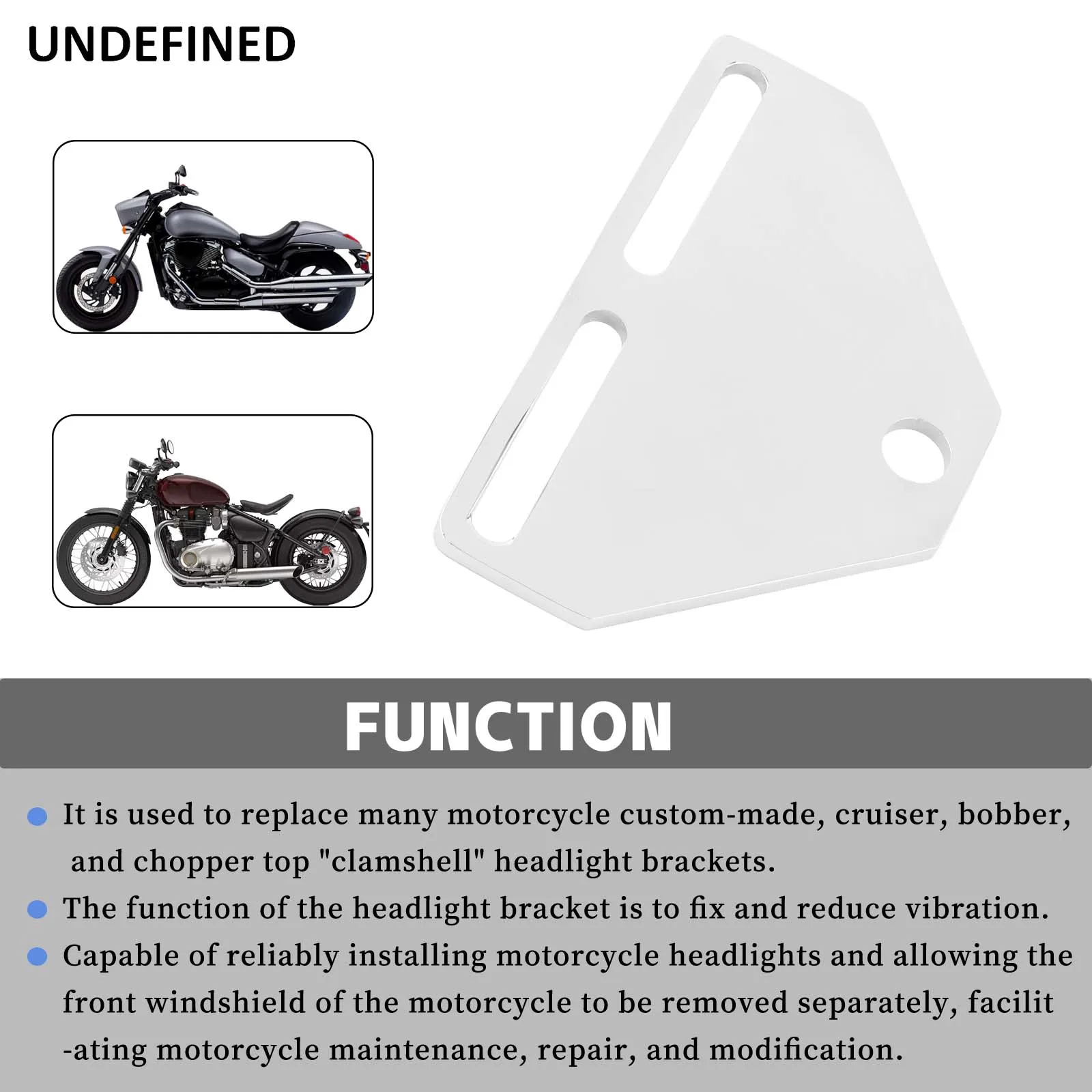 Motorcycle Bottom Mount Headlight Bracket Adapter Fit For Harley Touring Glides FLH Honda Kawasaki Suzuki Cruiser Chopper Custom view 4