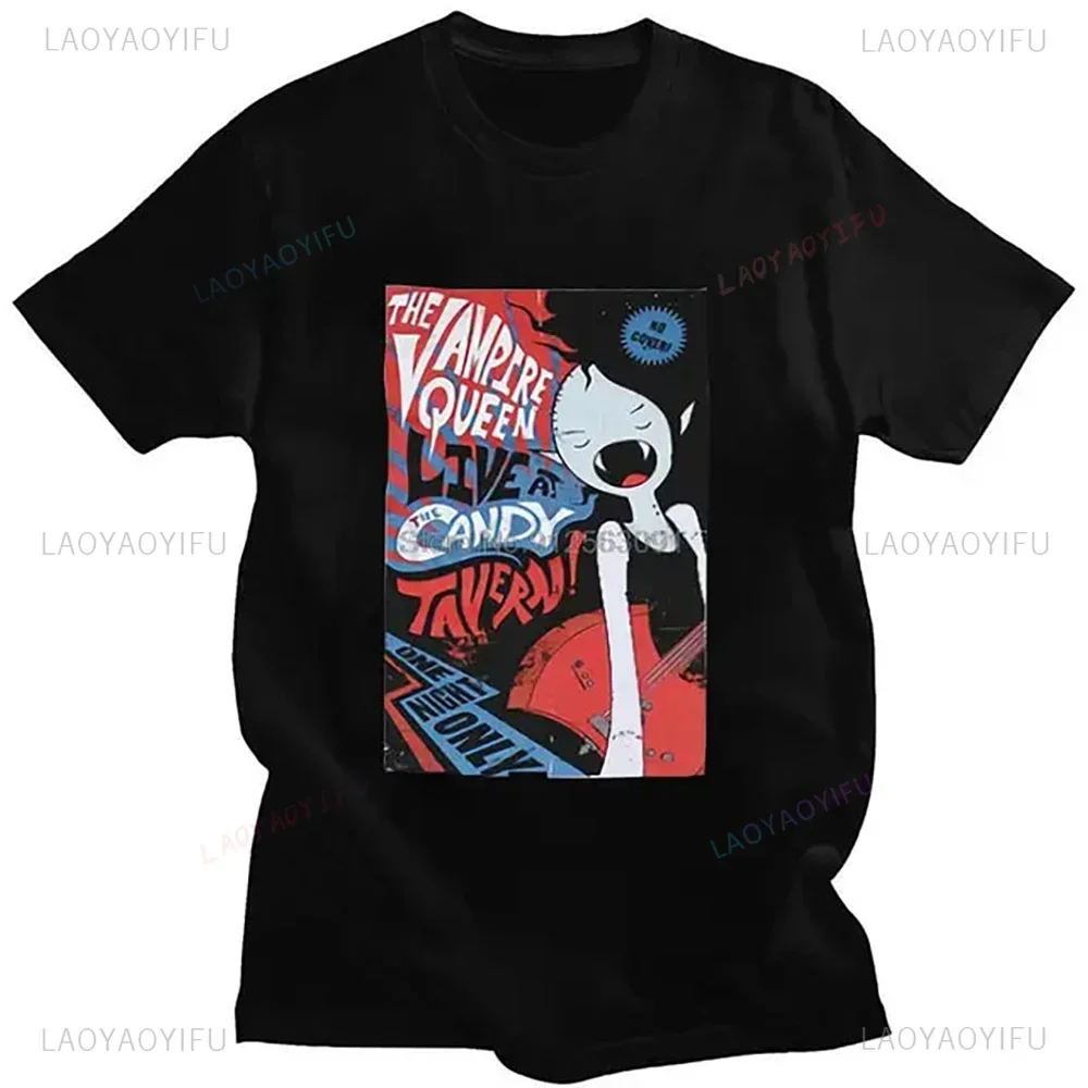 Fashion Adventure Time Cotton T Shirt Marceline The Vampire Queen Short Sleeve T-Shirt Summer O-neck Clothes Unisex Casual Tops