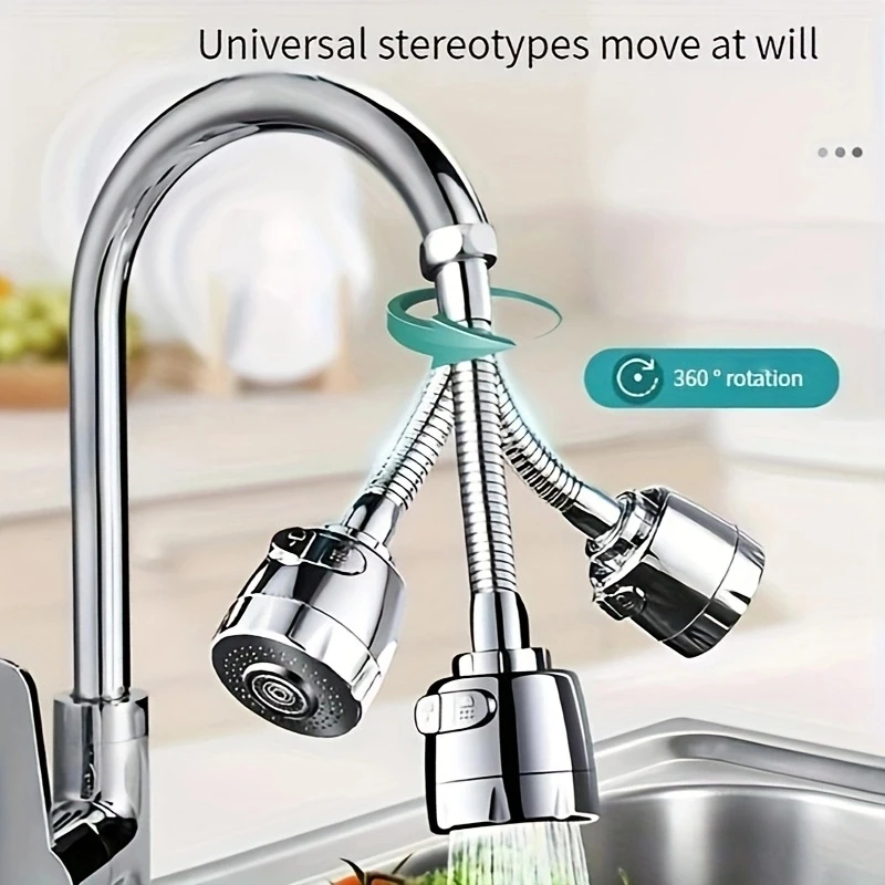 Adjustable Faucet Splash Proof Faucet Pressurized Shower Nozzle Water-Saving Device Kitchen Faucet