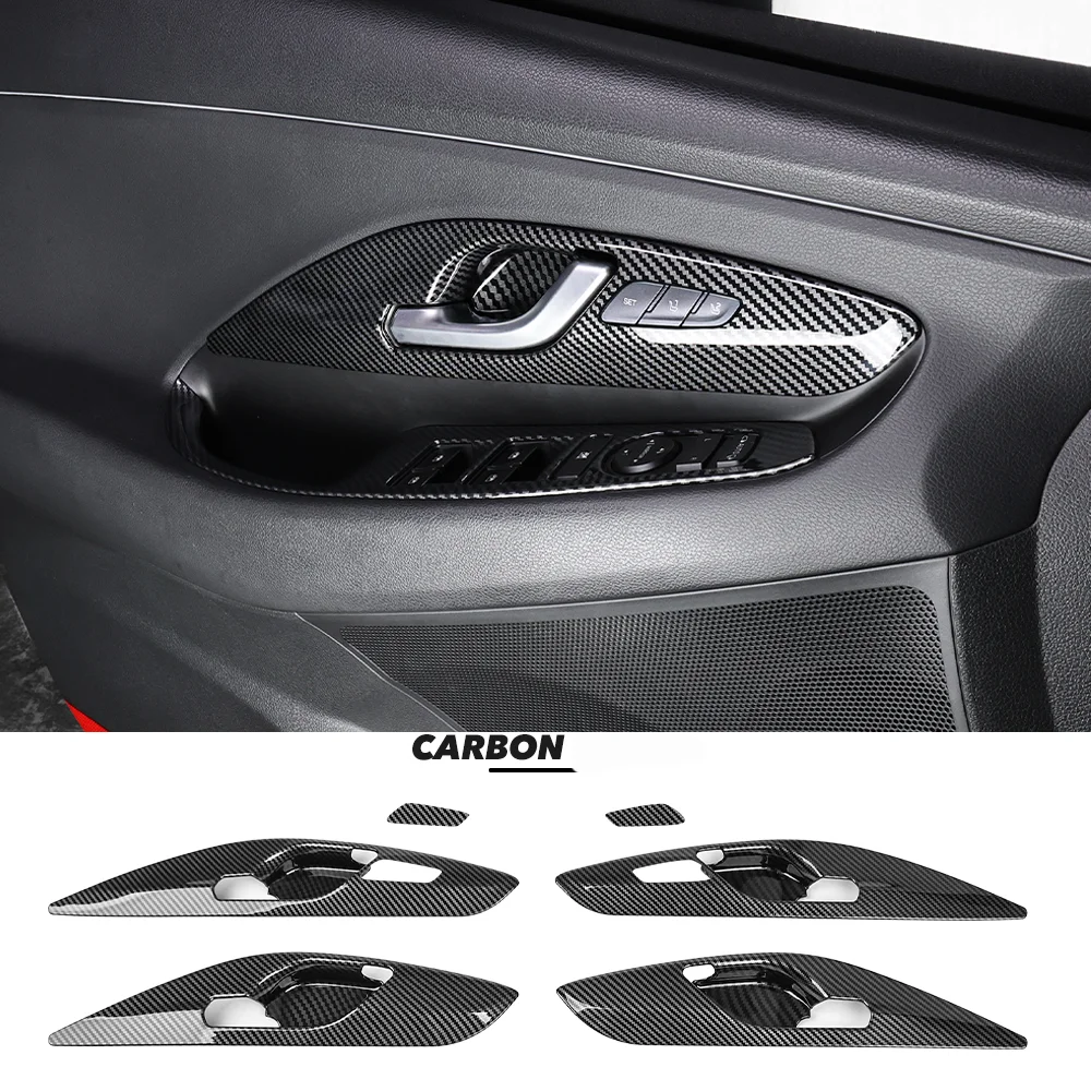 6PCS For Hyundai I30/ I30N 2017-2025 Left-hand Drive Interior Accessories Auto Interior Mouldings Inner Door Handle Cover Trim
