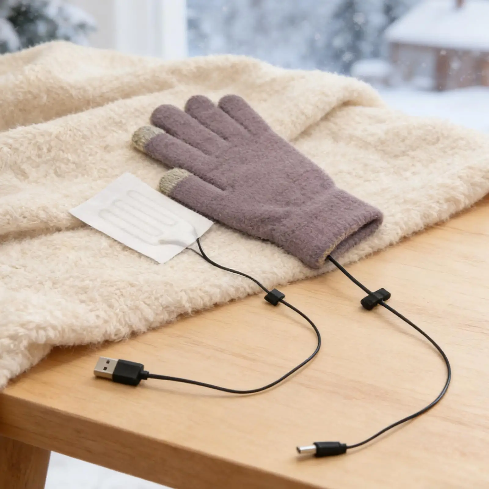 USB Glove Heating Pad 5V Long-Lasting Fast Heating Electric Gloves Hand Warmer Pad For Men Women Home Office Outdoor Commuting