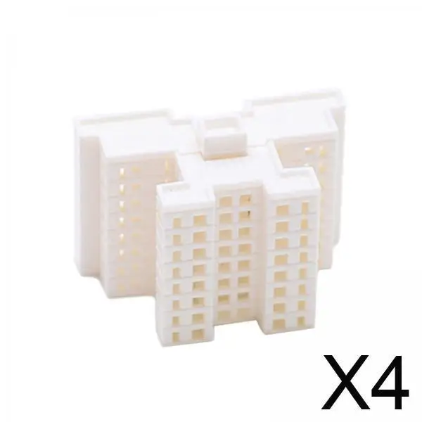 

4xMiniature Apartment Building Residential Building Model DIY Railroad Architecture Layout Apartment Landscape Material