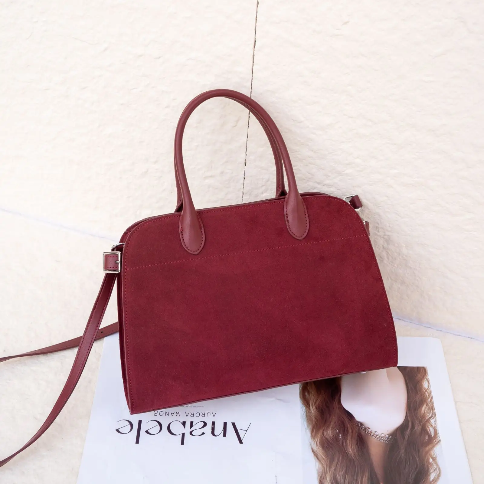 

Frosted Cowhide Tote Bag Woman Genuine Leather Handbag 2025 New Fashionable Ladies Cow Leather Shoulder or Crossbody Bag