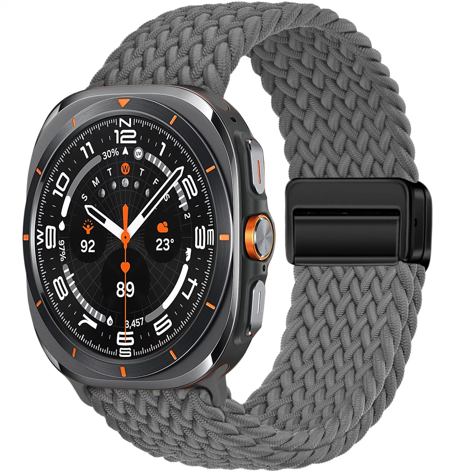 Nylon-Magnetschnallenarmband für Samsung Galaxy Watch Ultra 47 mm geflochtenes Solo-Loop-Armband für Galaxy Watch Ultra 47 mm Correa – Detail 14
