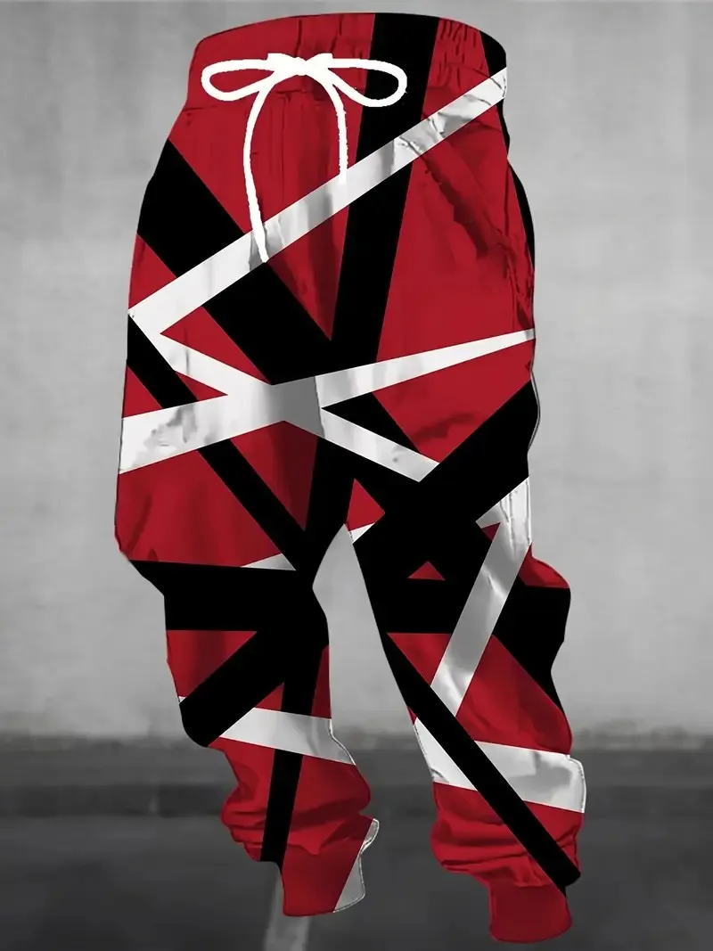 The new men's long pants for Spring and Autumn 2025 are comfortable soft casual roller skating and 3D printed street men's wear