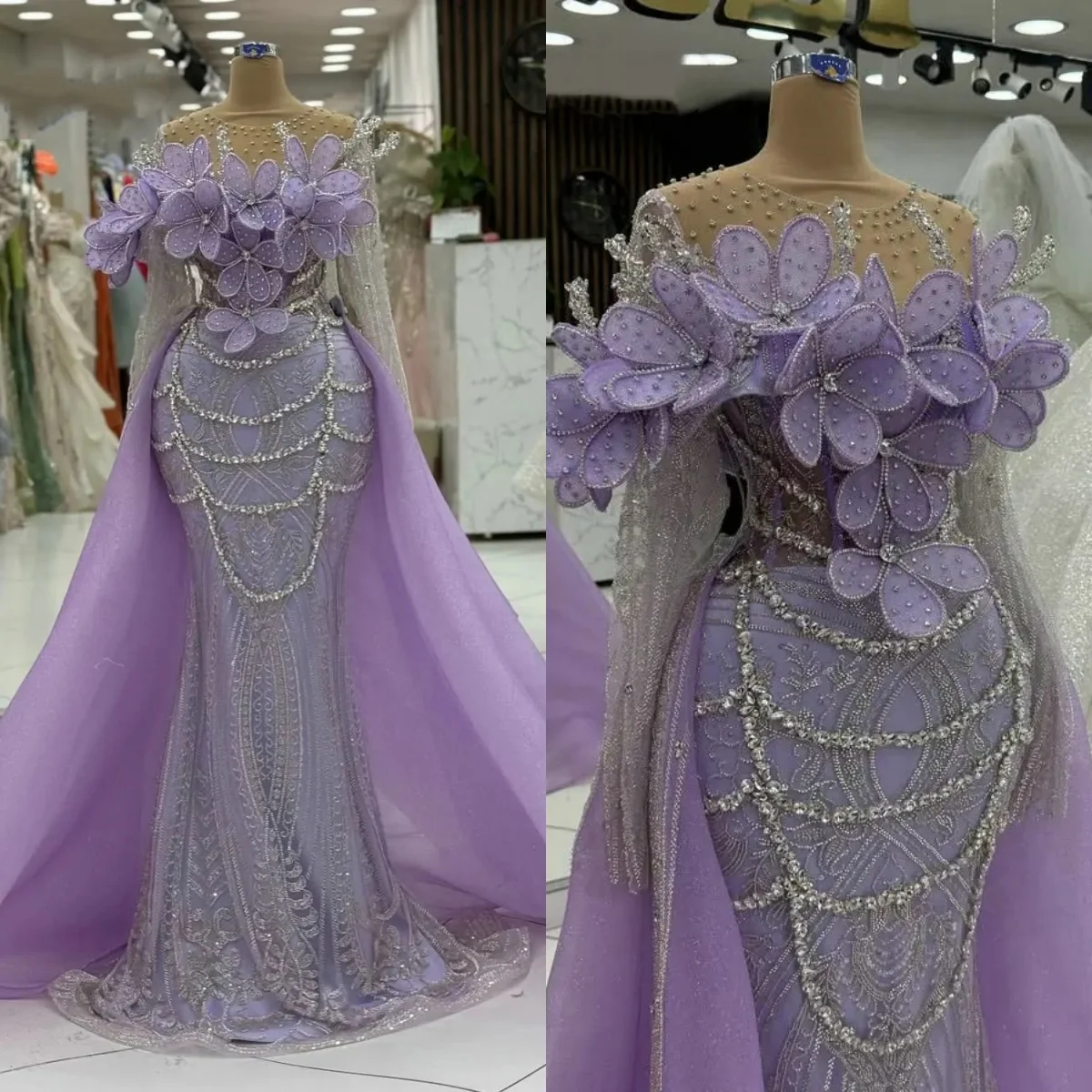 

Luxury Evening Dresses For Women Sweetheart Neck Sleeveless Wrap Gown Crystal Sequins Floor Length Dress Party Customized Dress