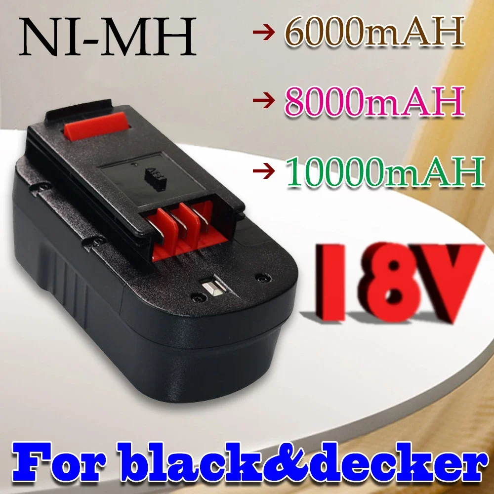 

Для Black & Decker 18V 6000mAh Power Tool Battery A18 A1718 A18NH HPB18 HPB18-OPE FS1800CS FS1800D FS1800D-2 FS1800ID